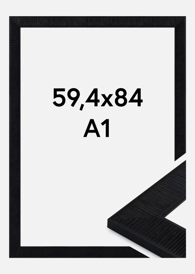 Cadre Lund Verre Acrylique Noir 59.4x84 cm (A1)