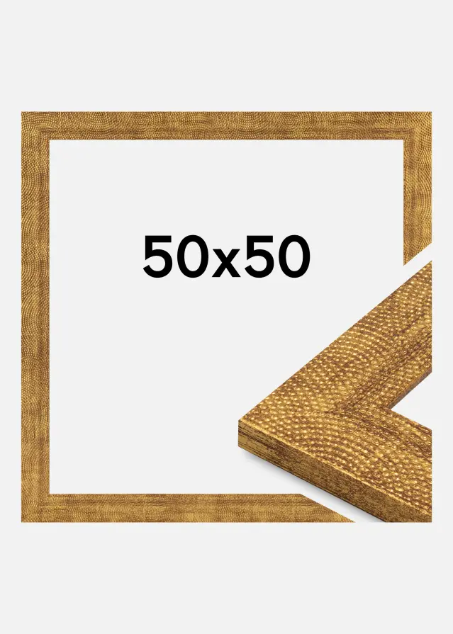 Cadre Linea Verre Acrylique Or 50x50 cm