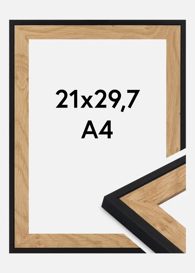 Cadre Iris Verre Acrylique Noir 21x29.7 cm (A4)