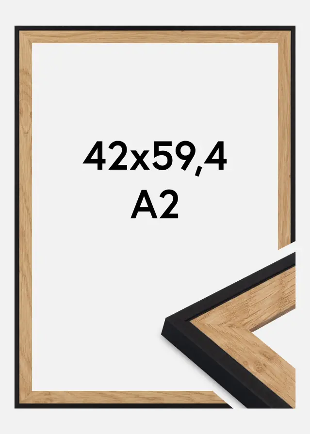 Cadre Iris Verre Acrylique Noir 42x59,4 cm (A2)