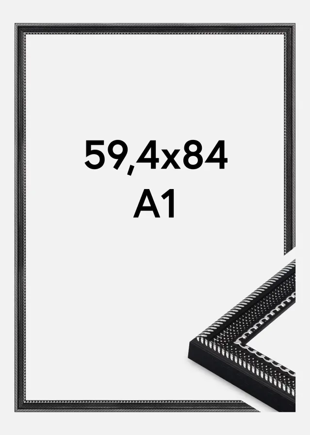 Cadre Trellis Verre Acrylique Noir 59,4x84 cm (A1)