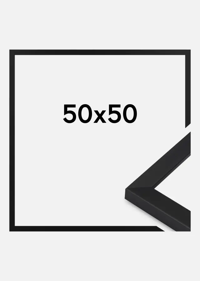 Cadre Oban Verre Acrylique Noir 50x50 cm