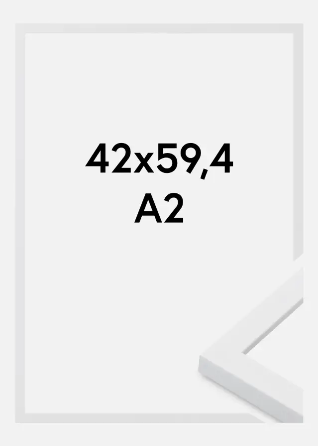 Cadre Oban Verre Acrylique Blanc 42x59,4 cm (A2)