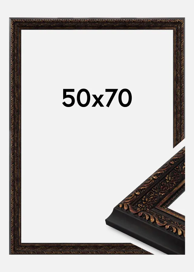 Cadre Ornato Verre Acrylique Vintage Gold 50x70 cm