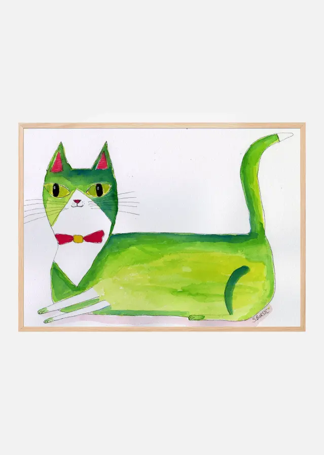 The green cat Poster