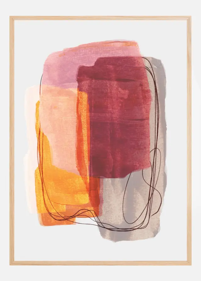 Abstract Brush Strokes 51 Poster