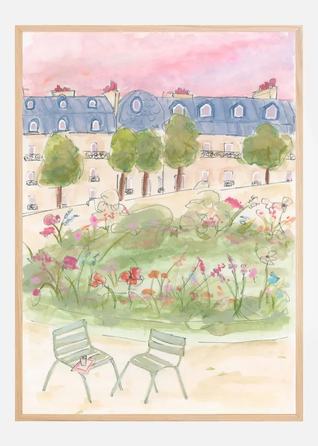 Parisian Garden Poster