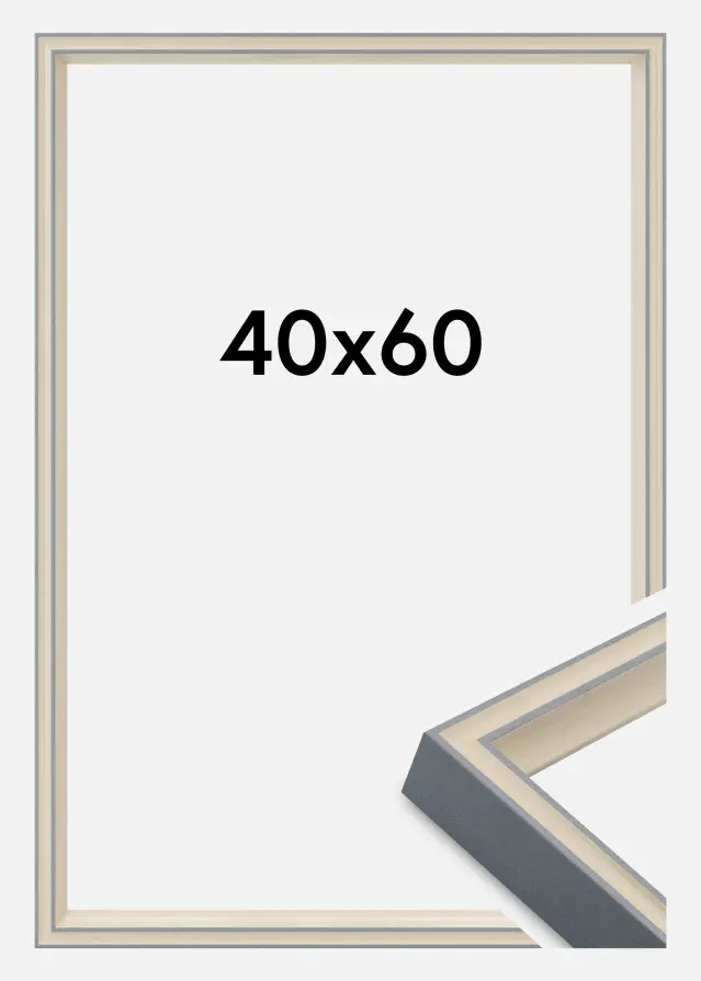 Cadre Riga Verre Acrylique Gris 40x60 cm