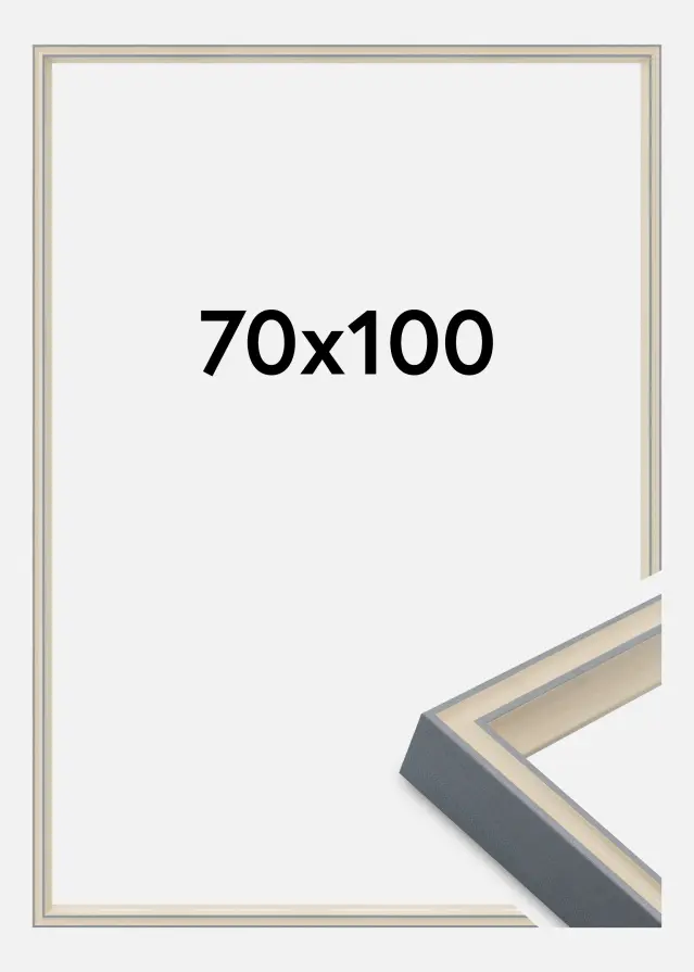 Cadre Riga Verre Acrylique Gris 70x100 cm