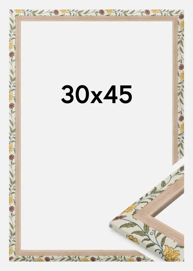 Cadre Arco Verre Acrylique Fleuri Chêne 30x45 cm