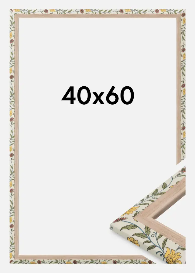 Cadre Arco Verre Acrylique Fleuri Chêne 40x60 cm