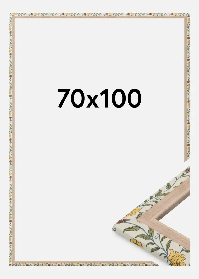 Cadre Arco Verre Acrylique Fleuri Chêne 70x100 cm