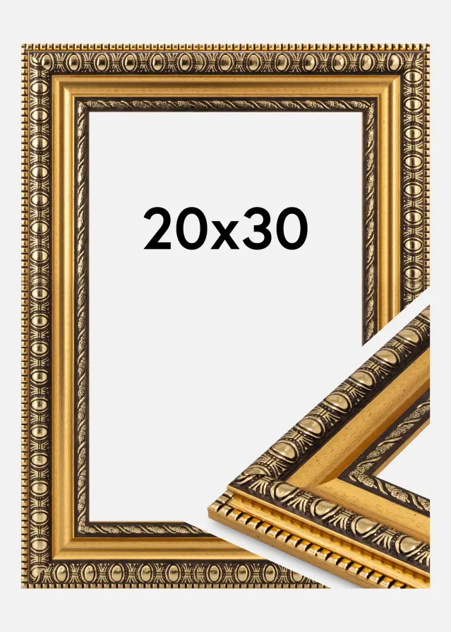 Cadre Ornato Verre Acrylique Or 20x30 cm
