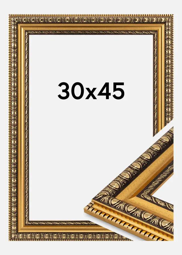 Cadre Ornato Verre Acrylique Or 30x45 cm