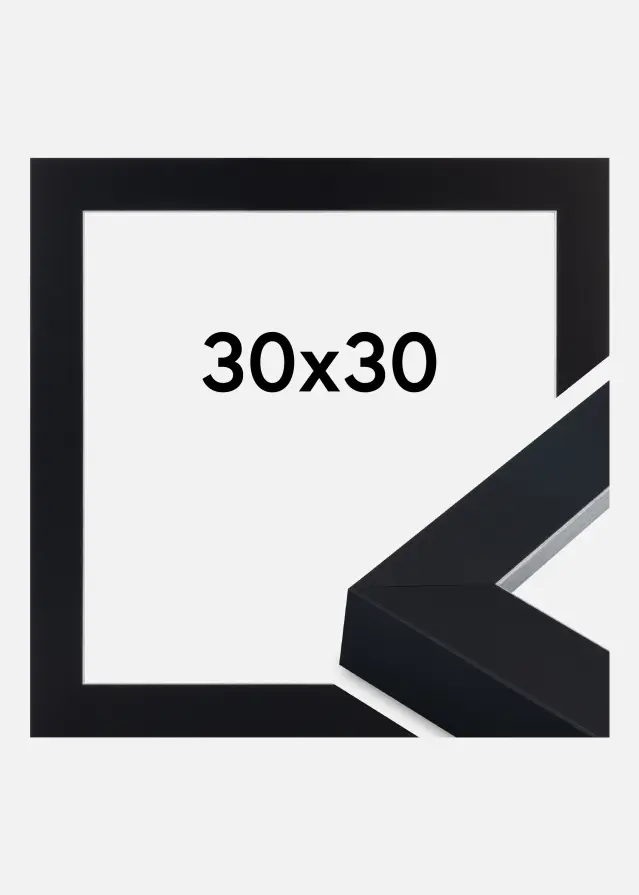 Cadre Sussex Verre Acrylique Noir/Argent 30x30 cm