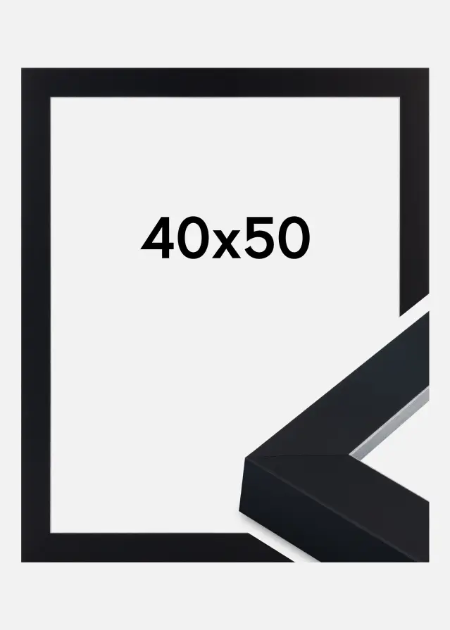 Cadre Sussex Verre Acrylique Noir/Argent 40x50 cm