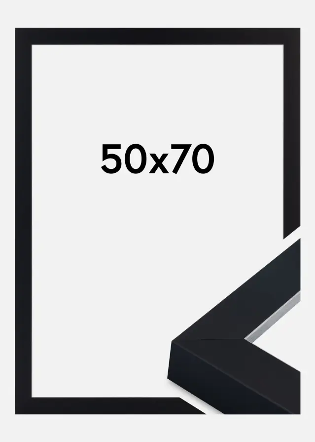 Cadre Sussex Verre Acrylique Noir/Argent 50x70 cm