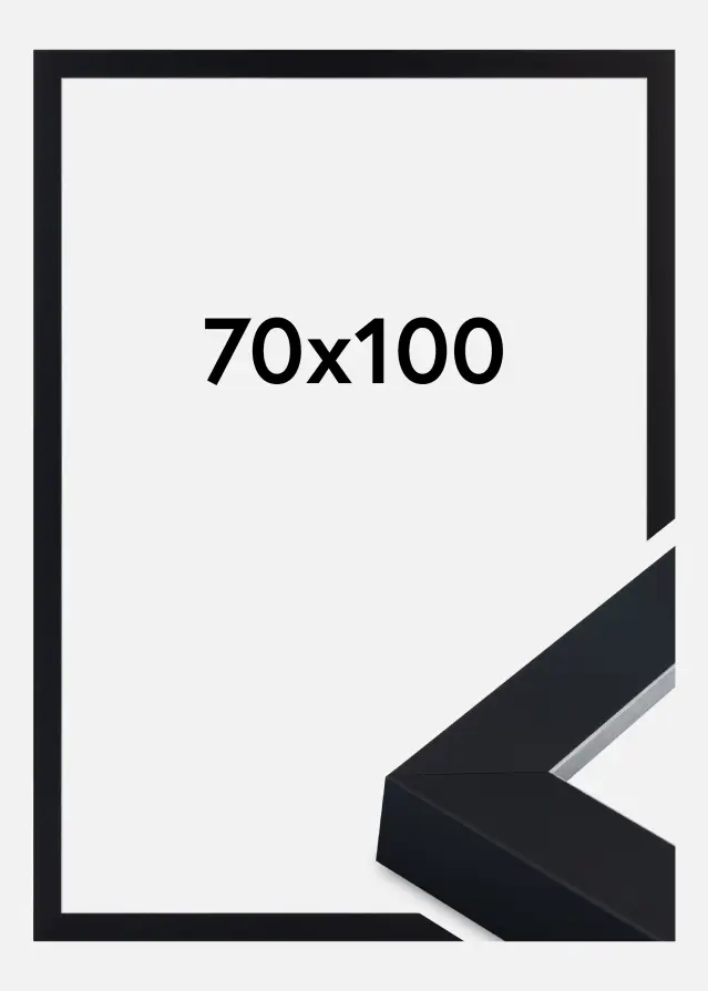 Cadre Sussex Verre Acrylique Noir/Argent 70x100 cm