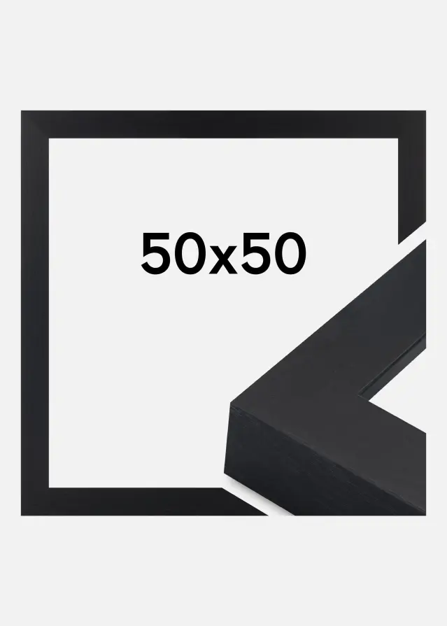 Cadre Wells Verre Acrylique Noir 50x50 cm