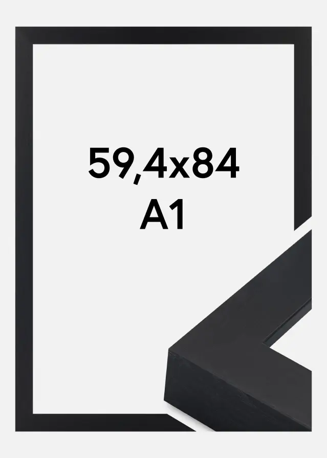 Cadre Wells Verre Acrylique Noir 59,4x84,1 cm (A1)