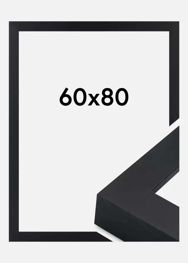 Cadre Wells Verre Acrylique Noir 60x80 cm