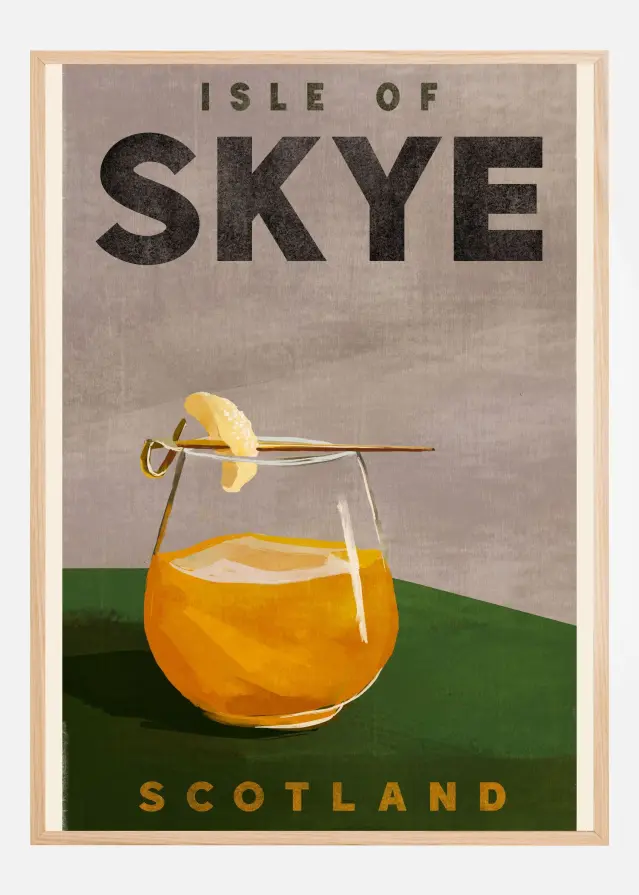 Isle Of Skye Scotland Scotch Cocktail Travel Poster Poster
