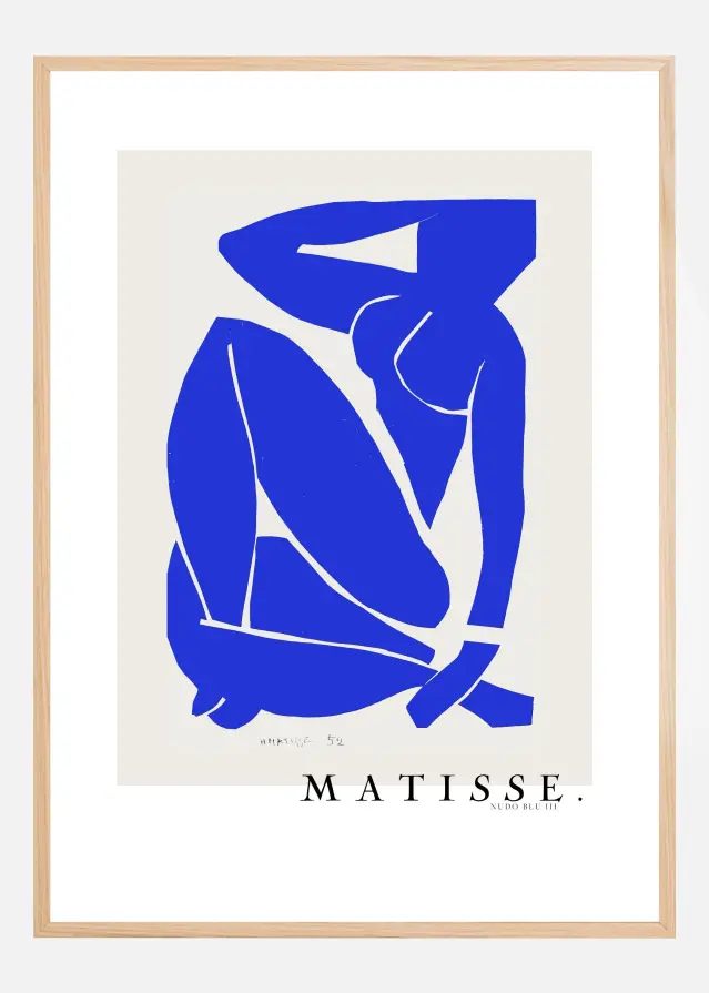 Nudo Blu III 1952 Boarder - Henri Matisse Poster