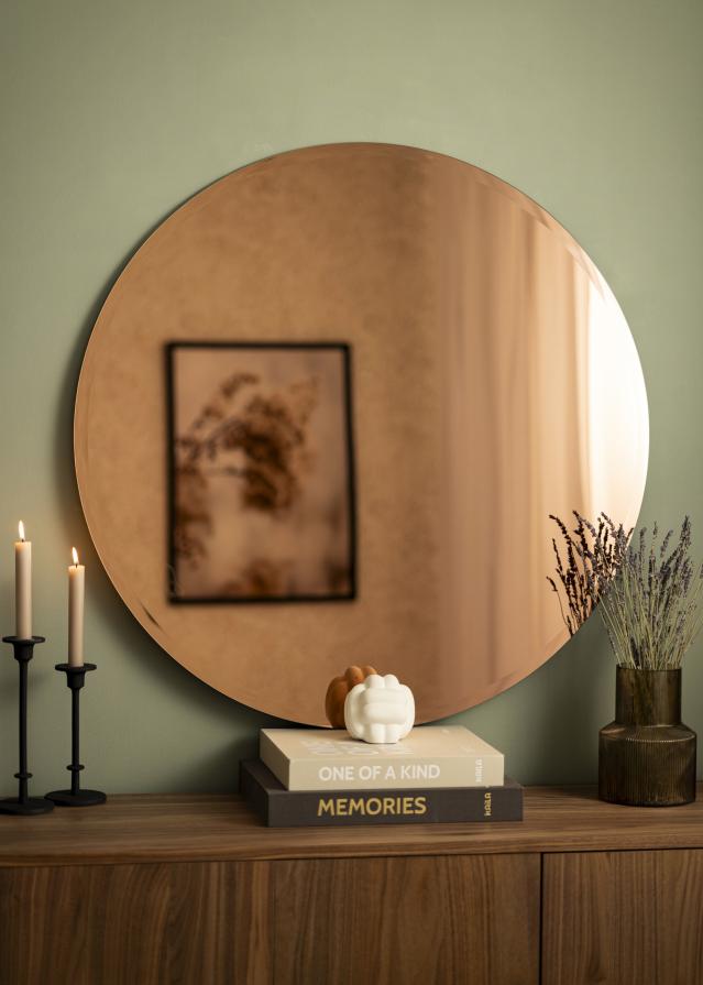 KAILA Miroir rond Rose Gold Deluxe diamètre 90 cm