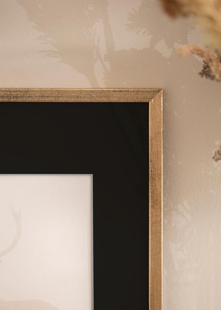 Cadre Galant Or 40x50 cm - Passe-partout Noir 12x16 pouces