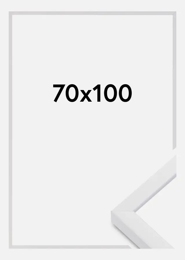 Cadre E-Line Wide Verre acrylique Blanc 70x100 cm
