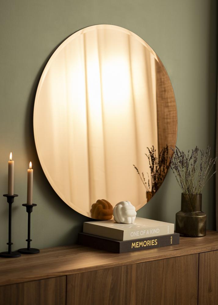 KAILA Miroir rond Rose Gold Deluxe diamètre 90 cm