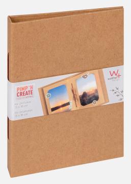 Pac Mini Album Brun - 13,5x18,5 cm (12 Pages brunes / 6 Feuilles)