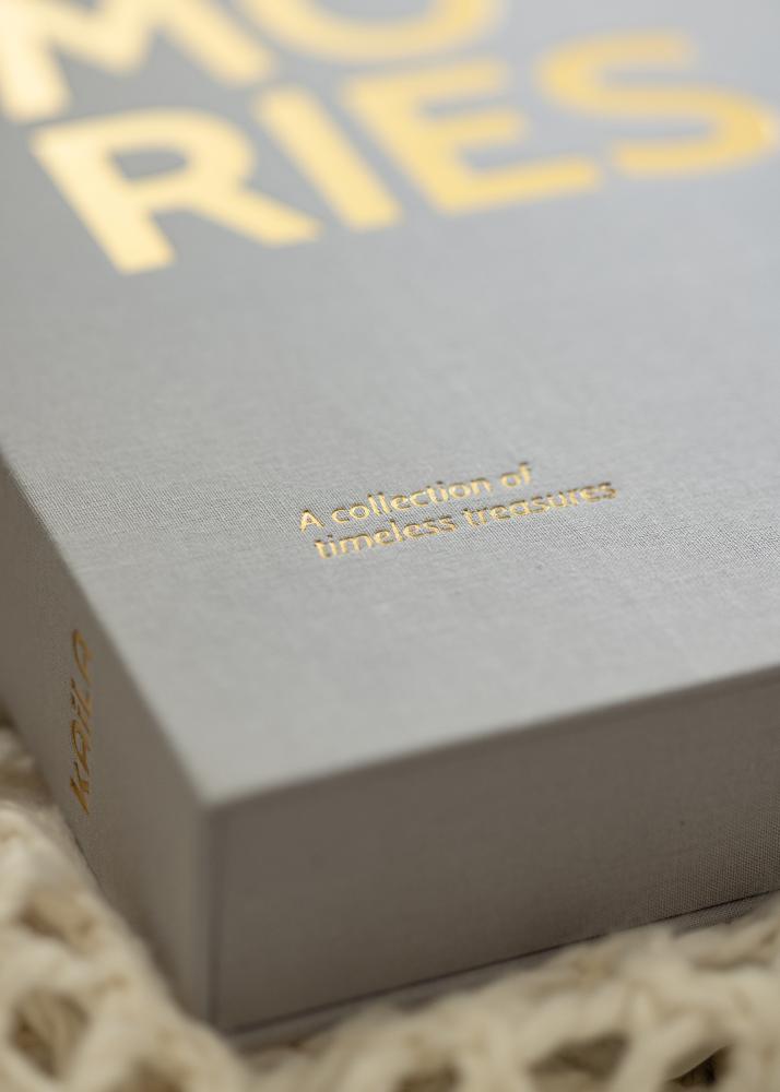 KAILA MEMORIES Grey XL - Coffee Table Photo Album - 60 images en 11x15 cm