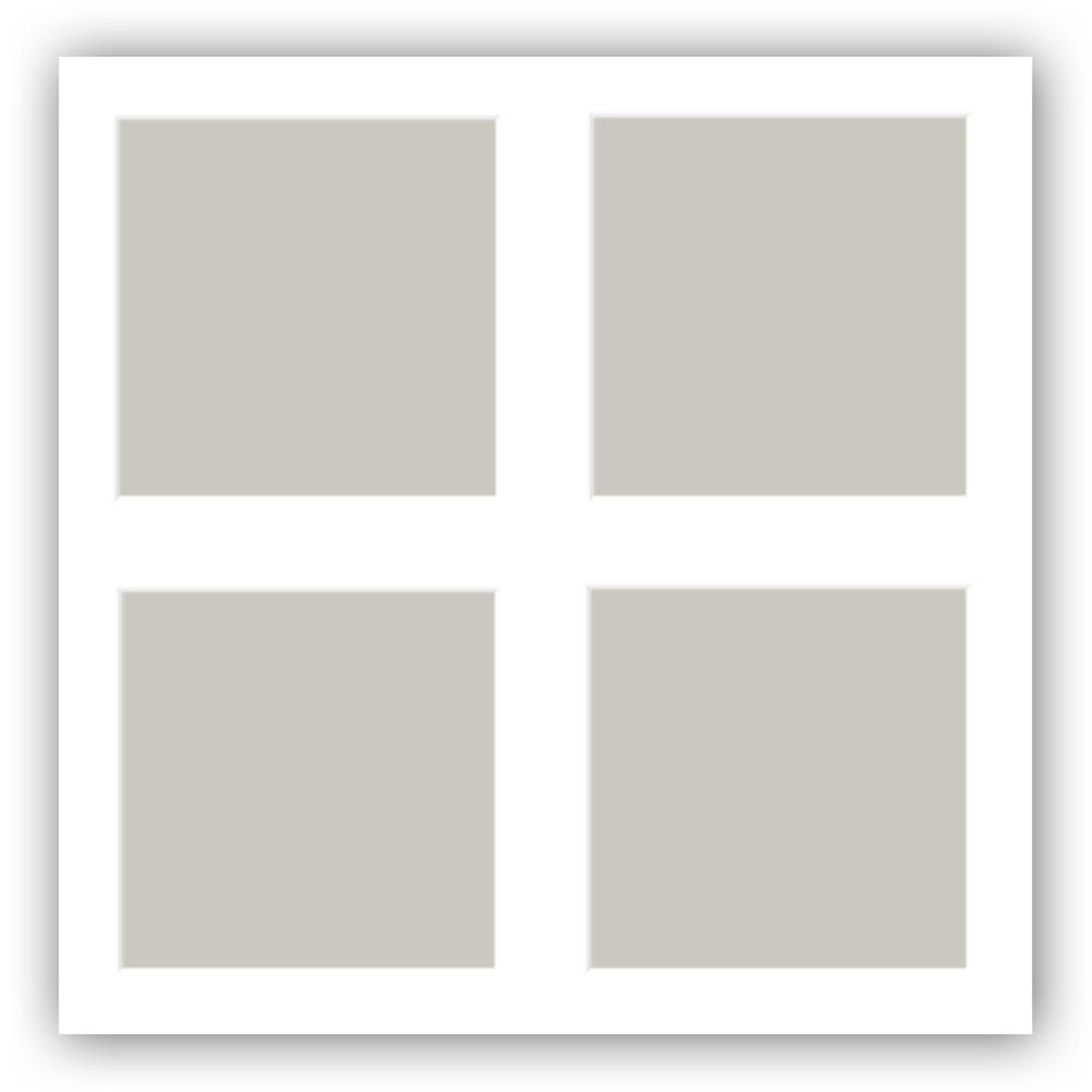 Passe-partout Blanc 60x60 cm - Collage 4 Images (24x24 cm)