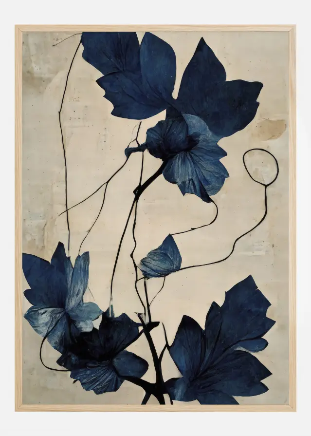 Indigo Flower Poster