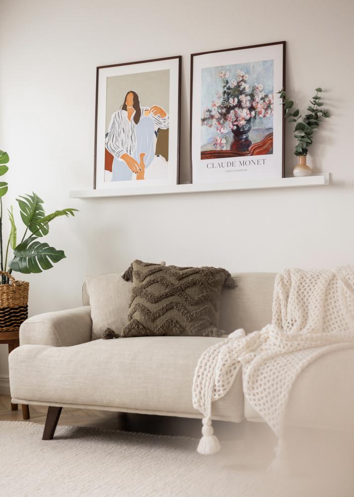 KAILA Étagère à Tableaux Blanc 140 cm