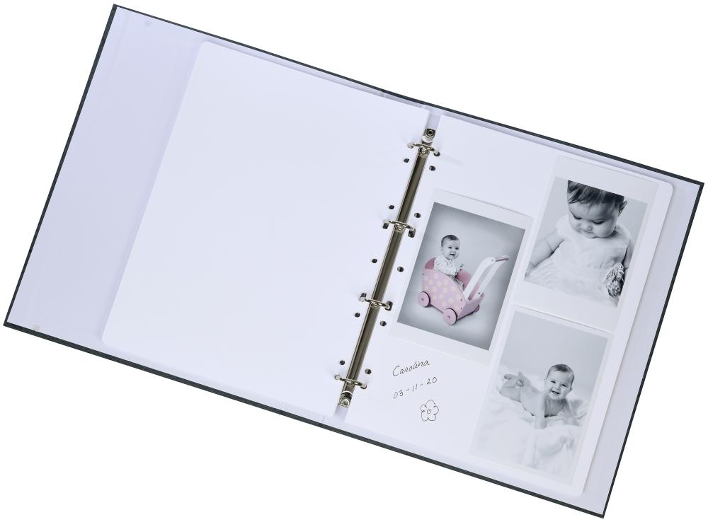 Base Line Canevas Classeur à anneaux - Gris