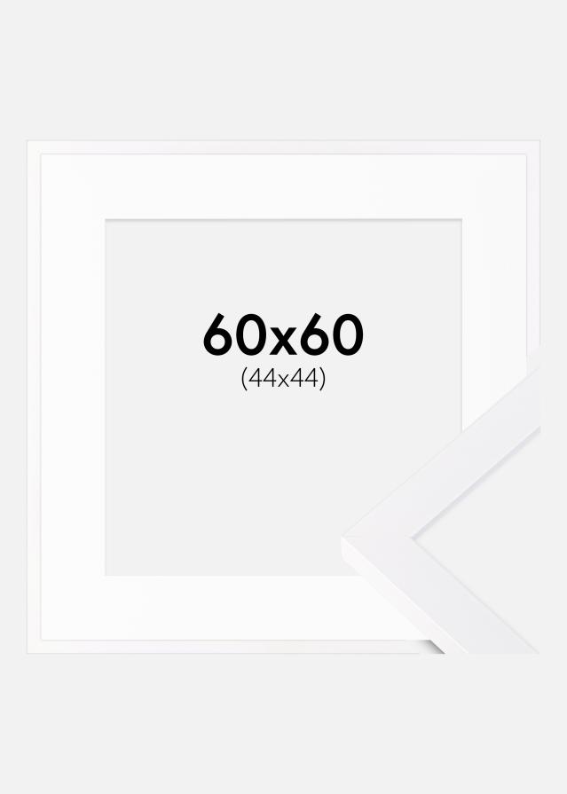 Cadre Selection Blanc 60x60 cm - Passe-partout Blanc 45x45 cm