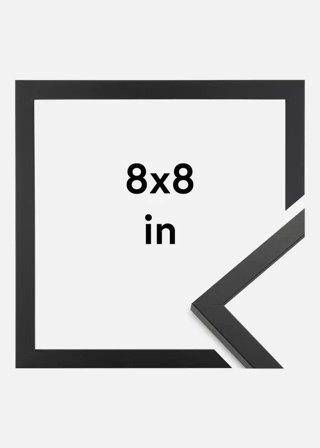 Cadre Trendy Verre Acrylique Noir 8x8 inches (20,3x20,3 cm)