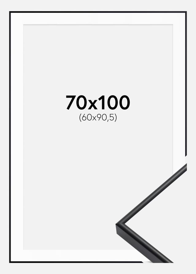 Cadre Visby Noir 70x100 cm - Passe-partout Blanc 61x91,5 cm