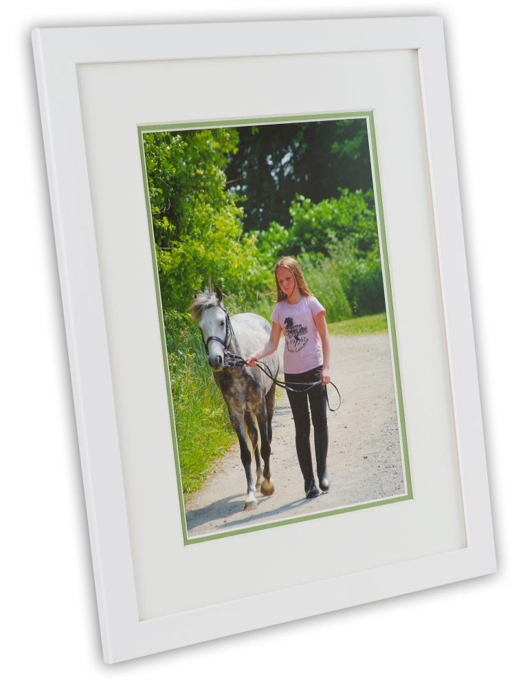 Passe-partout deux épaisseurs - Blanc/Vert