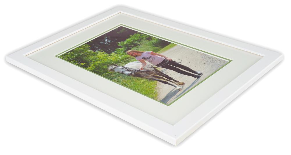 Passe-partout deux épaisseurs - Blanc/Vert