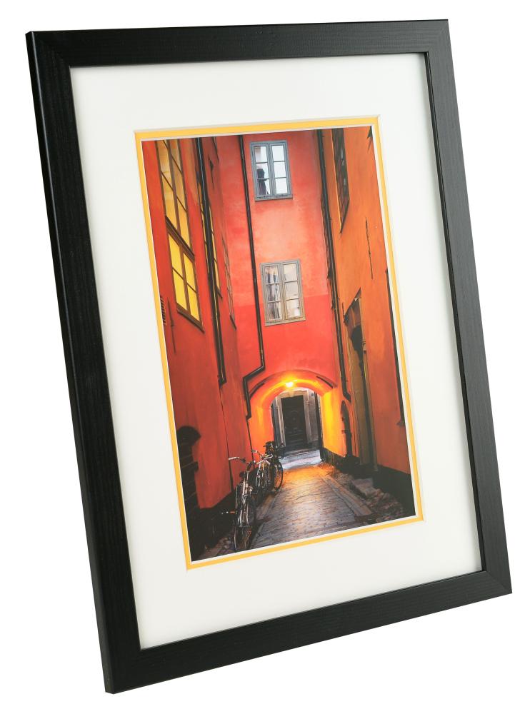 Passe-partout deux épaisseurs - Blanc/Jaune