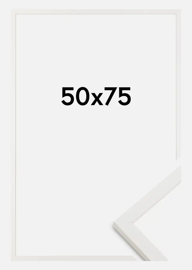 Cadre Trendy Verre Acrylique Blanc 50x75 cm