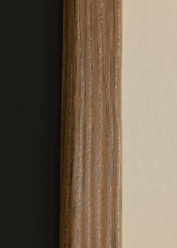 Cadre Fiorito Chêne Foncé 40x60 cm - Passe-partout Noir 25x50 cm