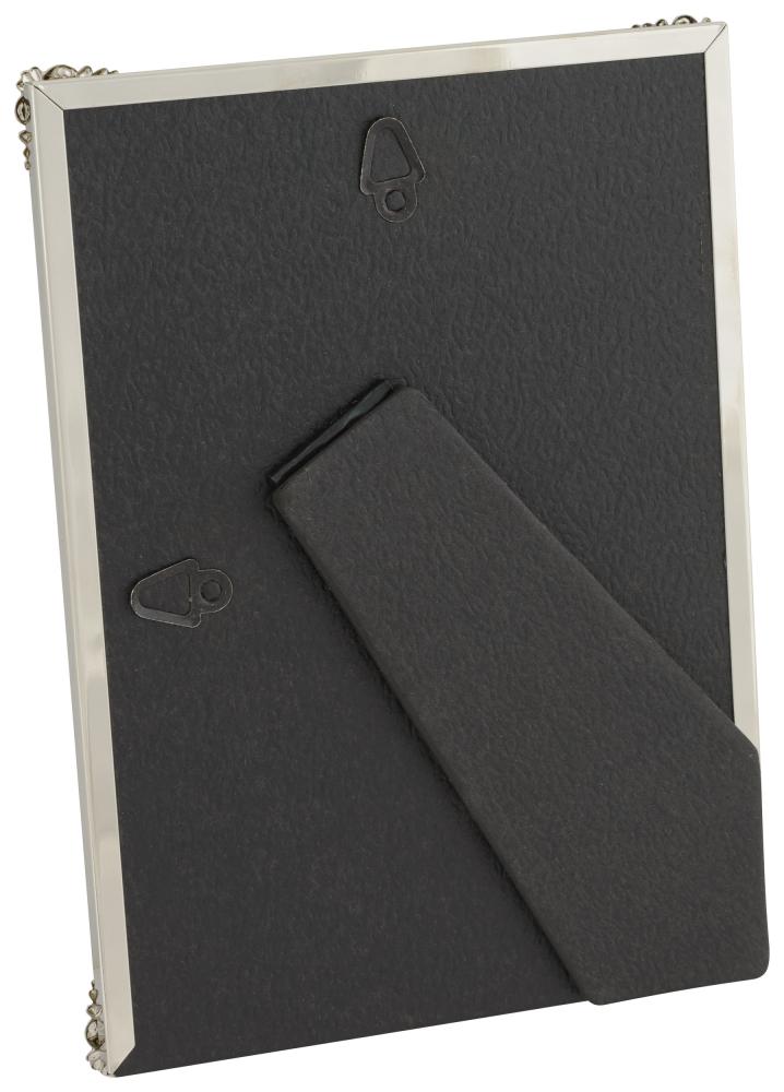 Cadre Roses Métal Argent 10x15 cm