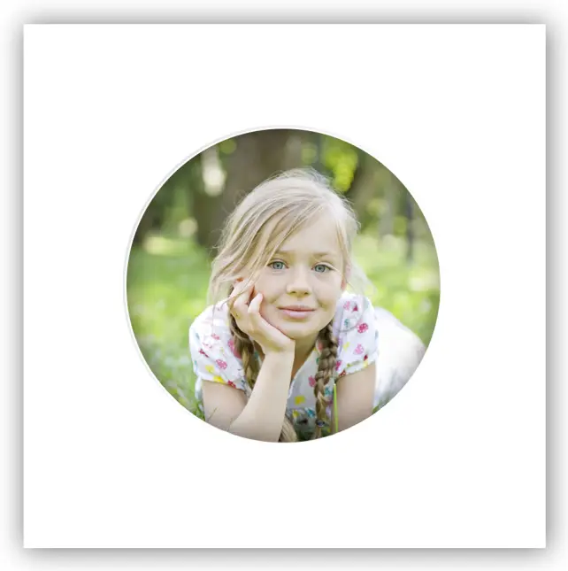 Passe-partout Rond Blanc 70x70 cm (59x59 cm)