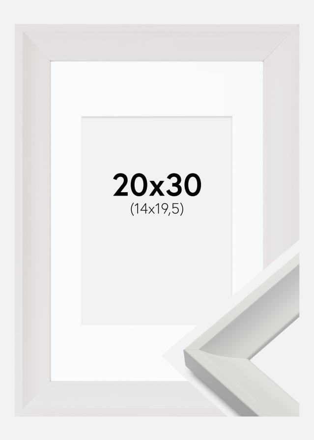 Cadre Öjaren Blanc 20x30 cm - Passe-partout Blanc 15x21 cm (A5)
