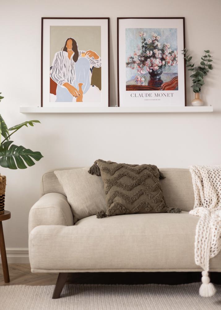 KAILA Étagère à Tableaux Blanc 140 cm