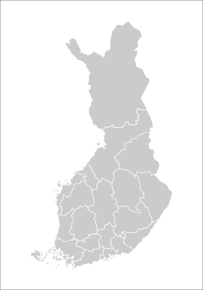 Map - Finland - Grey